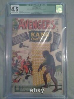 1964 MARVEL AVENGERS #8 1ST APPEARANCE OF KANG THE CONQUEROR CGC 4.5 qualified