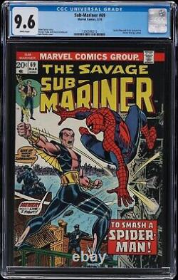 1974 Marvel Prince Namor The Sub-Mariner #69 CGC 9.6 Spider-Man Appearance