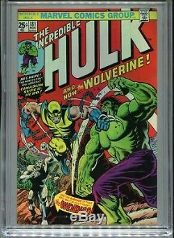1974 Marvel The Incredible Hulk #181 1st Appearance Wolverine Cgc 8.5 Ow-w