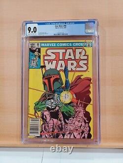1983 Marvel Star Wars #68 CGC 9.0 NEWSTAND 1st Mandalorians Boba Fett Cover