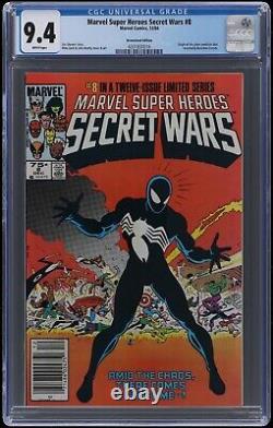 1984 Marvel Super Heroes Secret Wars #8 CGC 9.4 Newsstand Edition Black Suit