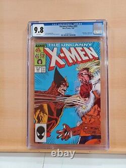1987 Marvel X-Men #222 CGC 9.8 Wolverine vs Sabertooth Iconic Cover