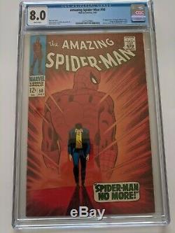 AMAZING SPIDER-MAN #50 CGC 8.0 WHITE PAGES 1st KINGPIN $. 99, NO RESERVE