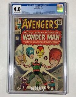 AVENGERS #9 CGC 4.0 KEY! (1st Wonder Man Simon Williams, Zemo!) 1964 Marvel