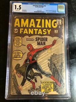 Amazing Fantasy #15 (1962) Cgc 1.5 O/w 1st Spider-man! Movie Opens Dec. 17