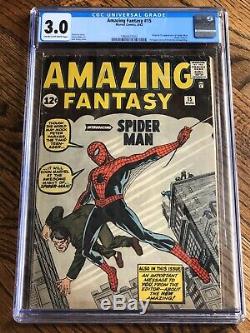 Amazing Fantasy #15 AF CGC 3.0 MEGA KEY 1st Appearance Spider-Man Peter Parker