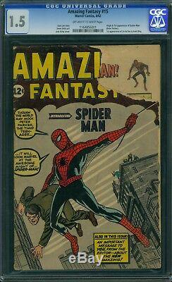 Amazing Fantasy 15 CGC 1.5 OWithW Pages