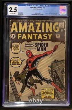 Amazing Fantasy 15 CGC 2.5 (1st Appearance Spider-man) 1497651001