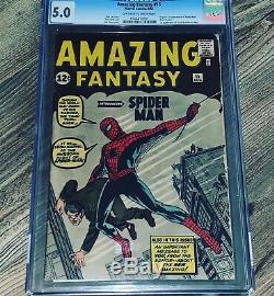Amazing Fantasy 15 CGC 5.0 Marvel 1962 Holy Grail 1st Appearance of Spider-man