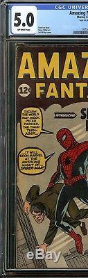 Amazing Fantasy #15 CGC 5.0 Origin 1st app of SPIDER-MAN Peter Parker JACK KIRBY