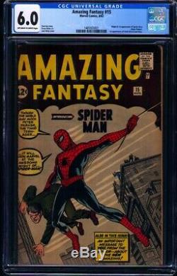 Amazing Fantasy #15 CGC FN 6.0 with offwhite/white pages