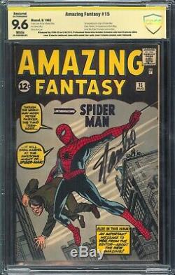 Amazing Fantasy #15 Cbcs 9.6 First Spider-man Appearance! Signed Stan Lee! (cgc)