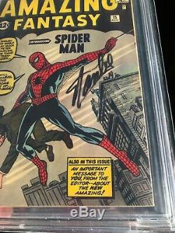Amazing Fantasy #15 Cbcs 9.6 First Spider-man Appearance! Signed Stan Lee! (cgc)