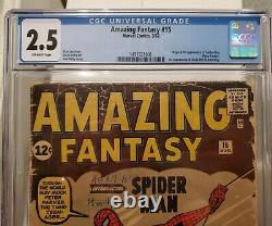 Amazing Fantasy #15 (Marvel, 1962) CGC 2.5 Off-white pages Holy Grail