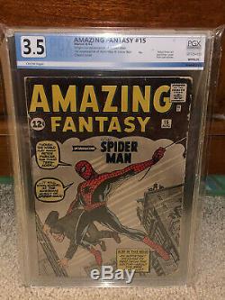 Amazing Fantasy #15 PGX 3.5 1962 1st Spider-Man! Free CGC sized mylar! K10 cm