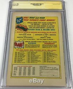 Amazing Spider-Man #1 CGC 5.0 SS SIGNED STAN LEE GRR CLEAR SIGNATURE PLACEMENT
