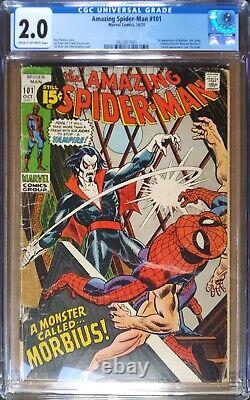 Amazing Spider-Man #101 (1971) CGC 2.0 1st Morbius Living Vampire Marvel