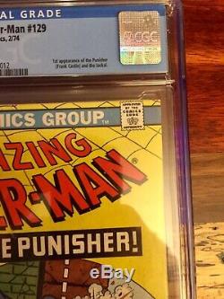 Amazing Spider-Man 129 CGC 5.0 First Appearance Of the Punisher, Marvel 1974