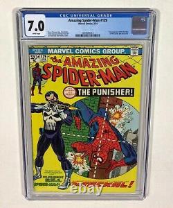 Amazing Spider-Man #129 CGC 7.0 KEY! WHITE PAGES! (1st Punisher!) 1974 Marvel