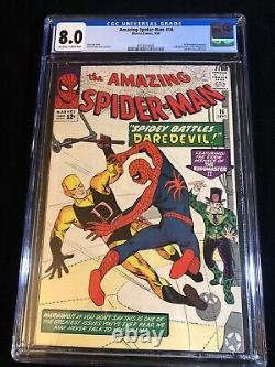 Amazing Spider-Man #16 1st Daredevil Crossover Appearance CGC 8.0 KEY issue