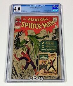 Amazing Spider-Man #2 CGC 4.0 KEY (1st Vulture) May1963 Marvel