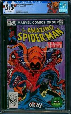 Amazing Spider-Man #238? CGC 5.5 WHITE Pages? 1st Hobgoblin! Marvel 1983