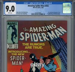 Amazing Spider-Man #252 1984 CGC 9.0 White Pages Newsstand 1st App Black Costume