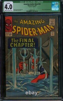 Amazing Spider-Man #33? CGC 4.0 Qualified? Dr. Curt Connors Ditko Marvel 1966