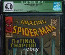 Amazing Spider-Man #33? CGC 4.0 Qualified? Dr. Curt Connors Ditko Marvel 1966