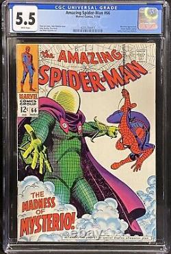Amazing Spider-Man #66 CGC 5.5 Classic Romita Mysterio Cover Marvel Comics 1968
