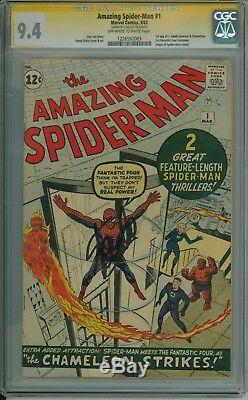 Amazing Spider-man 1 CGC 9.4 SS Signed Lee CBCS Highest Graded 1963 @ERComics