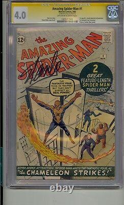 Amazing Spider-man #1 Cgc 4.0 Ss Signed Stan Lee