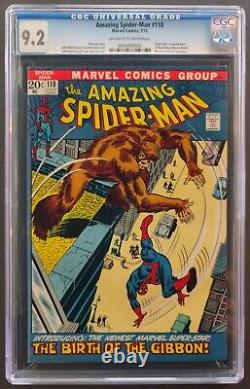 Amazing Spider-man #110 Cgc 9.2 Ow-w Pages Marvel Comics July 1972 1st Gibbon