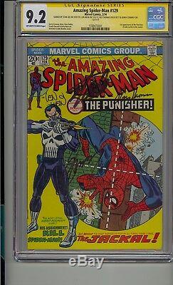 Amazing Spider-man #129 Cgc 9.2 Ss Signed 4 Times Stan Lee Wein Conway Thomas