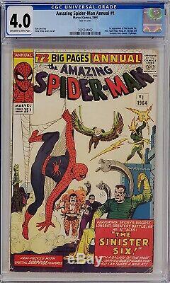 Amazing Spider-man Annual #1 Cgc 4.0 1st Sinister Six