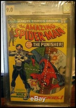 Amazing Spiderman Spider-man #129 CGC 9.0 White Pages 1st Punisher