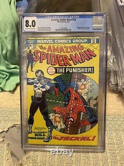 Amazing spiderman 129 cgc 8.0 1st App Of The Punisher