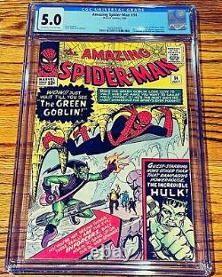 Asm Key Book! Marvel Amazing Spider-man #14 1st App Green Goblin Cgc 5.0 Key Mcu