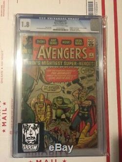 Avengers 1 CGC 1.8 Silver Age Key Marvel Comic 1st App. Avengers