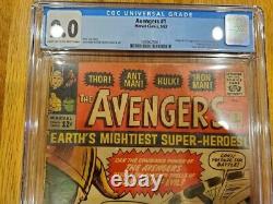 Avengers 1 CGC 2.0 1st Avengers 1963 KEY! NEW MOVIE! HTF! IRONMAN HULK