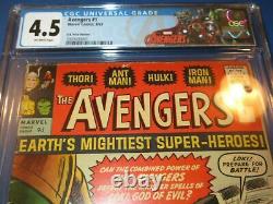 Avengers #1 CGC 4.5 Marvel 1963 1st Appearance! UK! RARE! Thor! Hulk! K10 201 cm