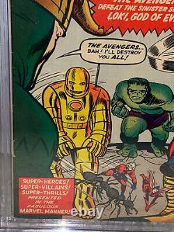 Avengers #1 CGC 7.5 Marvel 1963 Key Silver Age! Iron Man! Thor! Hulk! L10 cm