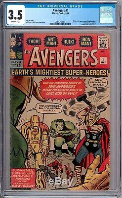 Avengers 1 CGC Graded 3.5 VG- Marvel Comics 1963