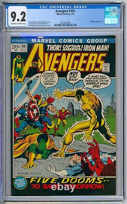 Avengers 101 CGC Graded 9.2 NM- Marvel Comics 1972