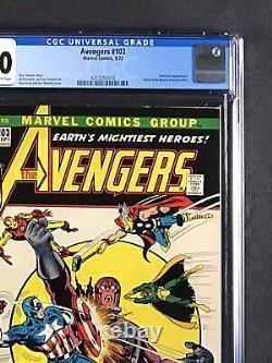 Avengers 103 CGC 8.0 OWTW Picture Frame Marvel Comics 1972 Sentinels Appearance