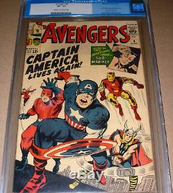 Avengers #4 CGC 7.5 Marvel 1964 1st Silver Age Captain America OLD LABEL Kirby