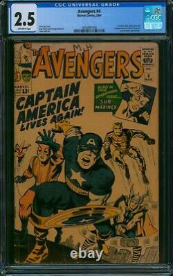 Avengers #4 (Marvel 1964)? CGC 2.5? 1st SA App of Captain America! Comic