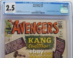Avengers #8, CGC 2.5 Marvel, 1st App & Origin of Kang Silver Age