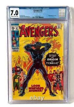Avengers #87 Cgc 7.0 Origin Of Black Panther Marvel Comics 1971 T'challa