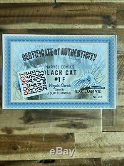Black Cat #1 J Scott Campbell SDCC Exclusive Virgin Art Signed & CGC Graded 9.8